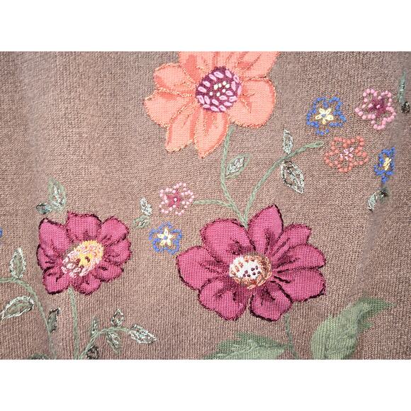 Alfred Dunner Embroidered Floral Sweater Top - Petite XL - Picture 8 of 12